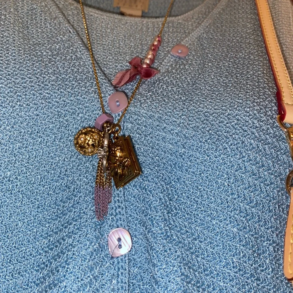 Sigrid Olsen Blue Knit Cardigan and Tank - 2 Piece Bundle - Picture 4 of 6
